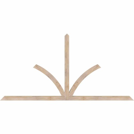 Ekena Millwork Richland Smooth Timber Gable Bracket, Douglas Fir, 108"W x 54"H x 3 1/2"D x 3 1/2"F, 12/12 Pitch GBW108X54X0404RIC00SDF